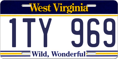WV license plate 1TY969