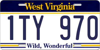 WV license plate 1TY970