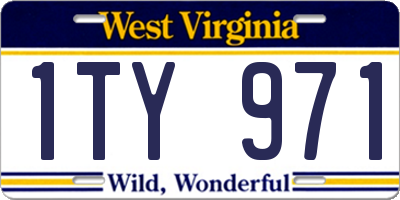 WV license plate 1TY971