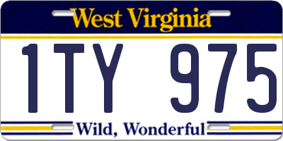 WV license plate 1TY975