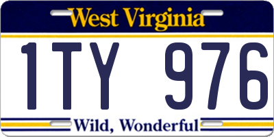 WV license plate 1TY976