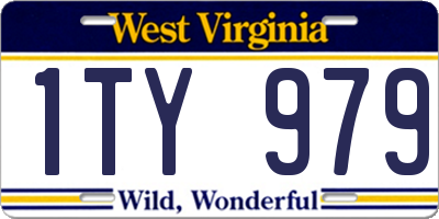 WV license plate 1TY979