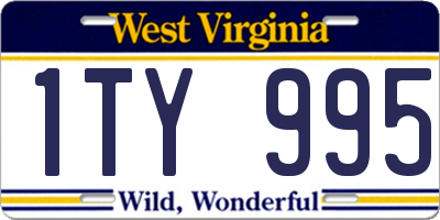 WV license plate 1TY995