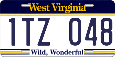 WV license plate 1TZ048