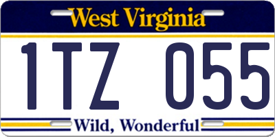 WV license plate 1TZ055