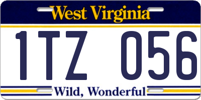 WV license plate 1TZ056