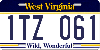 WV license plate 1TZ061