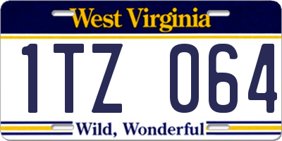 WV license plate 1TZ064