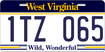 WV license plate 1TZ065