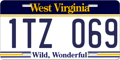 WV license plate 1TZ069