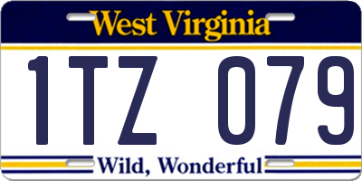 WV license plate 1TZ079
