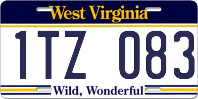 WV license plate 1TZ083