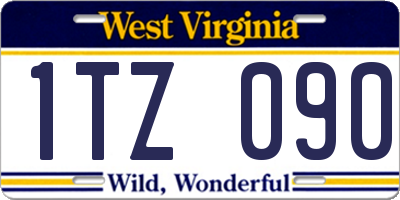WV license plate 1TZ090