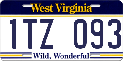 WV license plate 1TZ093