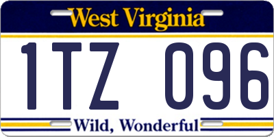 WV license plate 1TZ096