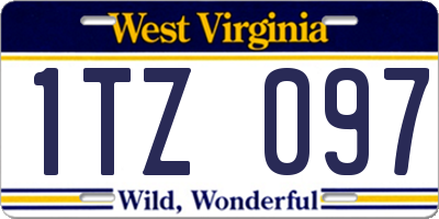 WV license plate 1TZ097