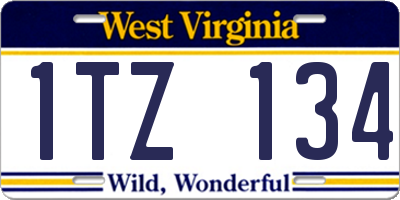 WV license plate 1TZ134