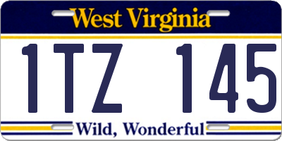 WV license plate 1TZ145