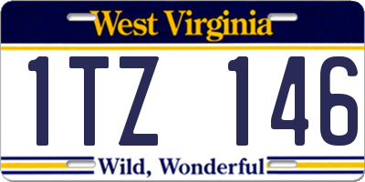 WV license plate 1TZ146