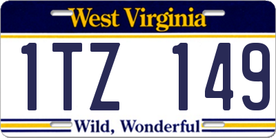 WV license plate 1TZ149