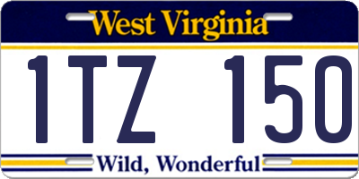 WV license plate 1TZ150