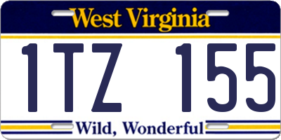 WV license plate 1TZ155