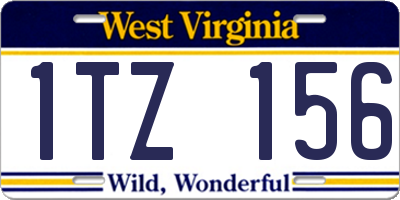 WV license plate 1TZ156