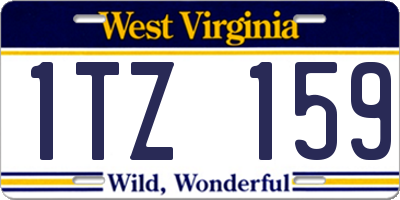 WV license plate 1TZ159