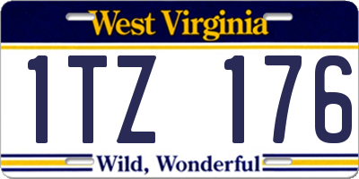 WV license plate 1TZ176