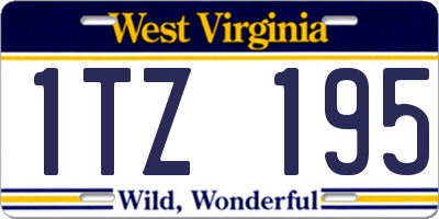 WV license plate 1TZ195