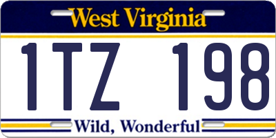 WV license plate 1TZ198