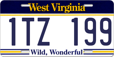 WV license plate 1TZ199