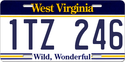 WV license plate 1TZ246