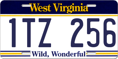 WV license plate 1TZ256