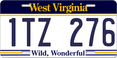 WV license plate 1TZ276
