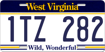 WV license plate 1TZ282