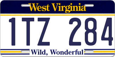 WV license plate 1TZ284