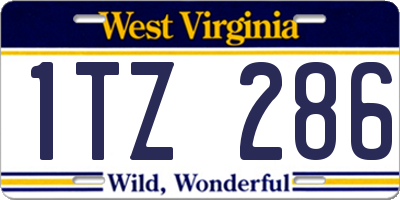 WV license plate 1TZ286