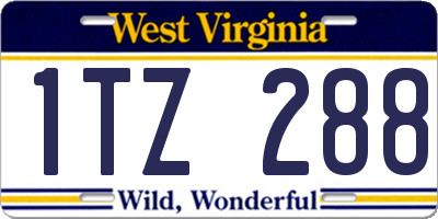 WV license plate 1TZ288