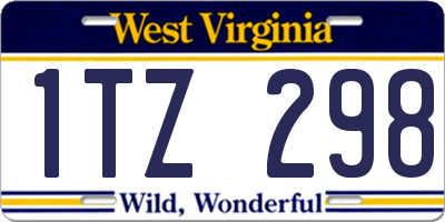 WV license plate 1TZ298