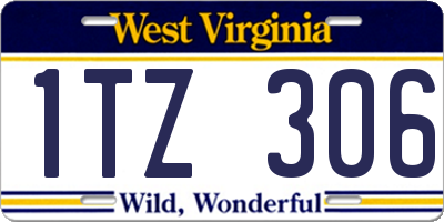 WV license plate 1TZ306