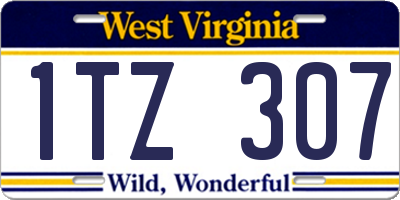 WV license plate 1TZ307