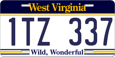 WV license plate 1TZ337