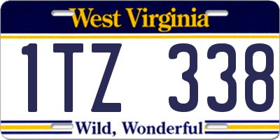 WV license plate 1TZ338