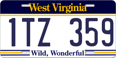 WV license plate 1TZ359