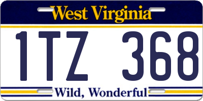WV license plate 1TZ368
