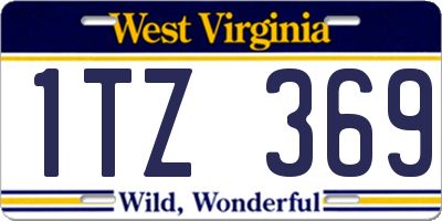 WV license plate 1TZ369