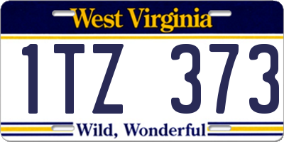WV license plate 1TZ373