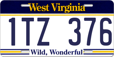 WV license plate 1TZ376