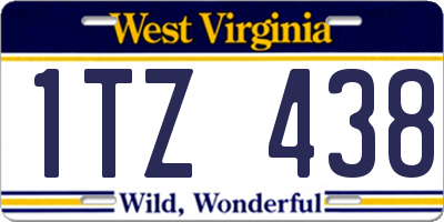 WV license plate 1TZ438